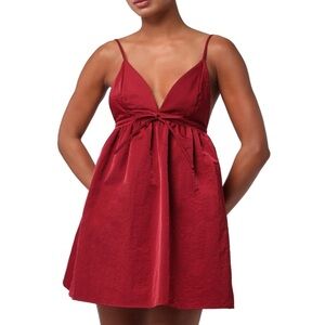 Lulus Brit Tie Back Mini Dress Women's XS Sleek A-Line Cocktail Gala Tie Back